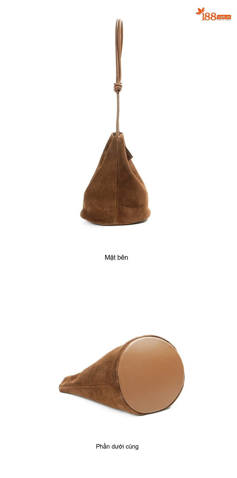 Túi Đeo Chéo Nữ Da Thật Suede Túi Xách Tay Mini Da Bò Mờ Phong Cách Thu Đông Màu Nâu, Đen chi tiết 25