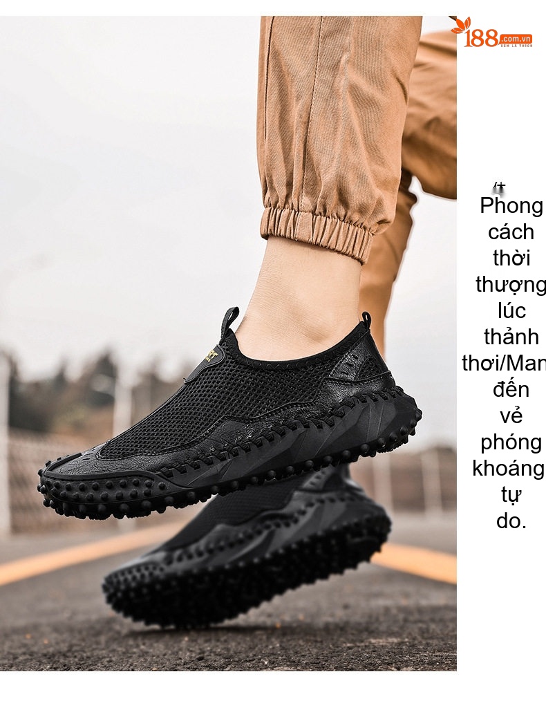 Sandal Nam Vải Lưới Thoáng Khí Nhanh Khô Đế Cao 3cm chi tiết 16