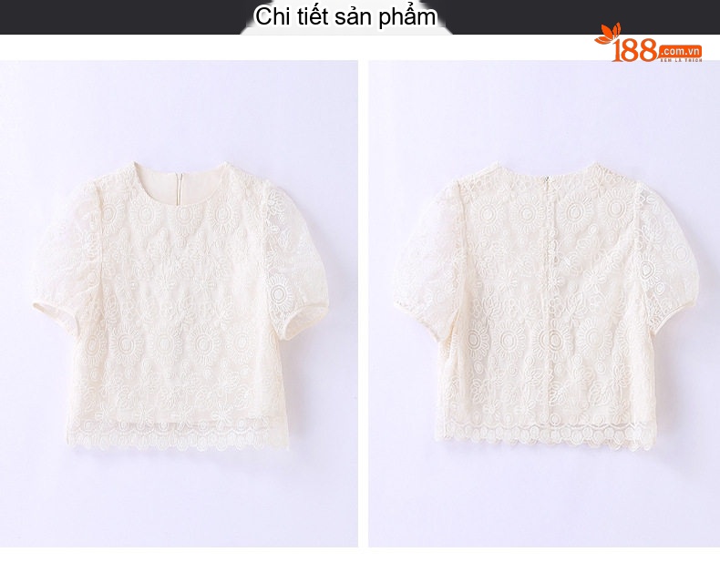 Set Áo Croptop Tay Ngắn và Chân Váy Dài Ren Cao Cấp Màu Hồng, Đen, Trắng chi tiết 28