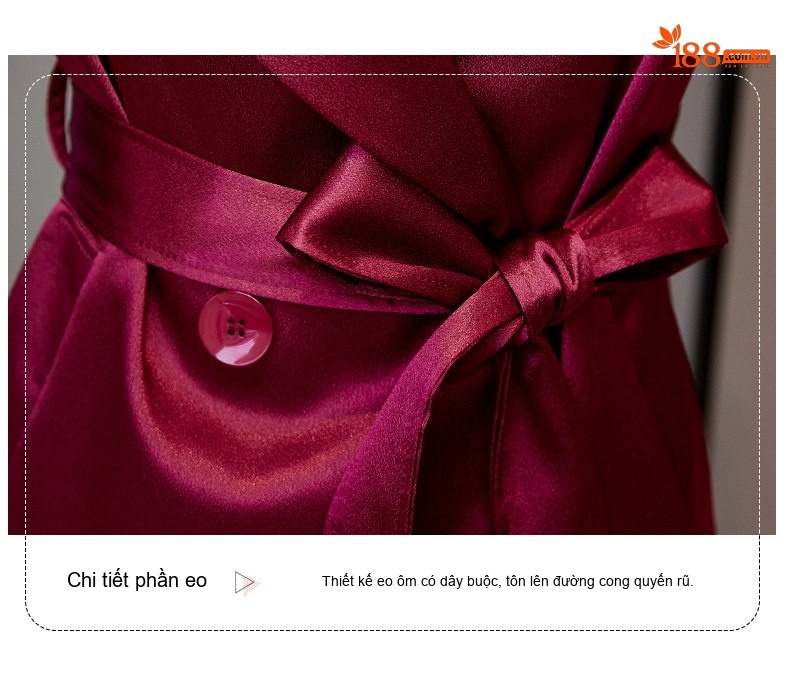Áo Khoác Gió Nữ Dáng Dài Thu Đông Dáng Ôm Chiết Eo Chất Liệu Satin Màu Đen, Đỏ, Xanh Lá chi tiết 6