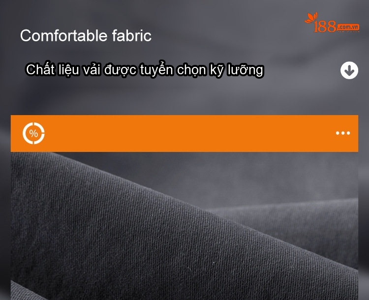 Quần Dài Nam Cotton Ống Đứng Dáng Rộng Thoải Mái Màu Trắng, Đen, Xám chi tiết 9