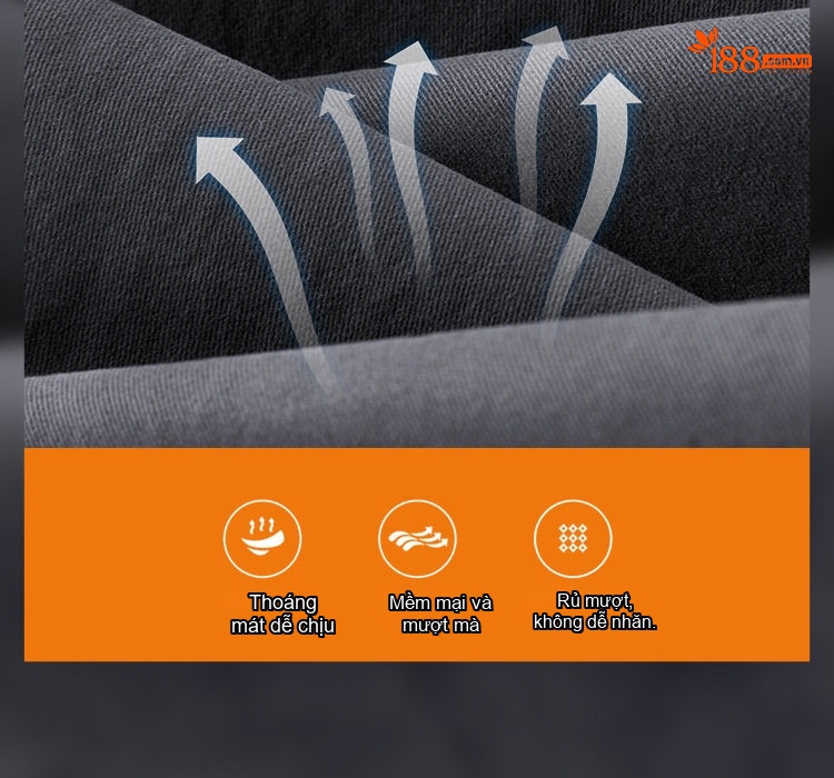 Quần Dài Nam Cotton Ống Đứng Dáng Rộng Thoải Mái Màu Trắng, Đen, Xám chi tiết 10