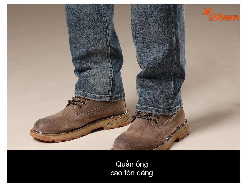 Quần Jean Nam Ống Đứng Ôm Vừa Vặn Phong Cách Âu Mỹ Màu Xanh Denim chi tiết 17