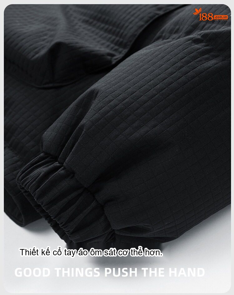 Áo Khoác Cotton Nam Có Mũ Trùm Đầu Dáng Rộng Lót Lông Dày Dặn Kiểu Caro Màu Trắng, Đen chi tiết 17