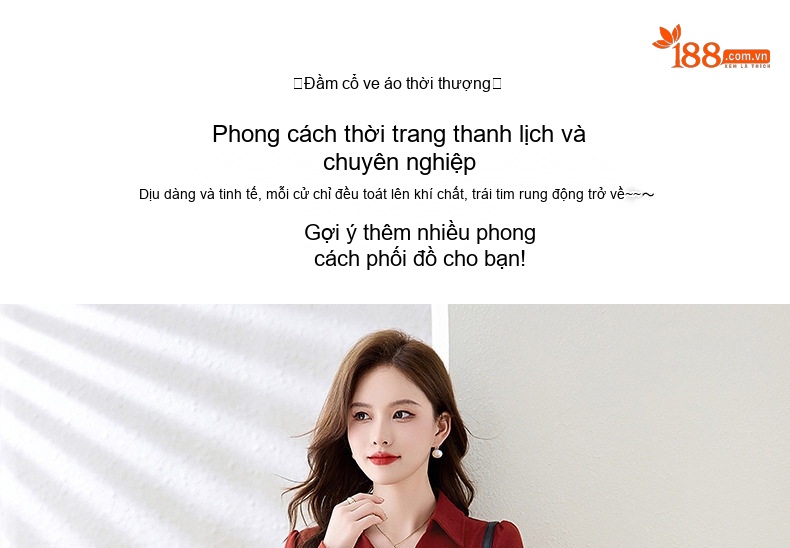 Váy Đầm Nữ dáng chữ A Thắt Eo Tay Dài Phong Cách Hàn Quốc Màu Đỏ chi tiết 7