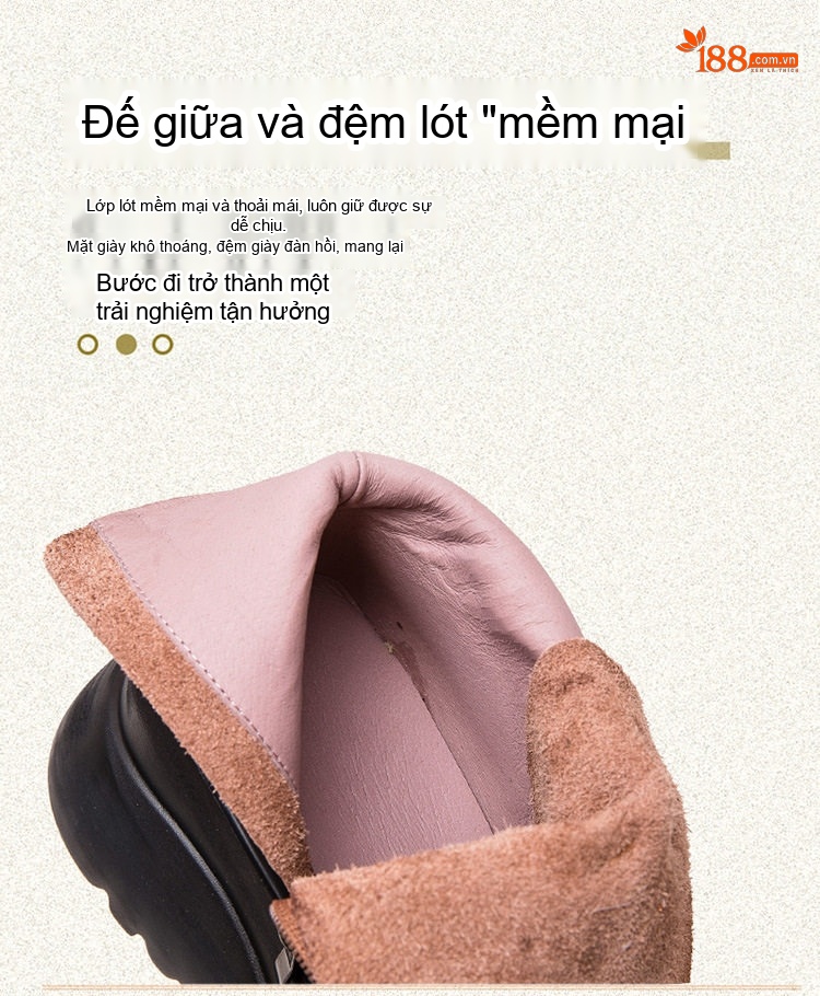 Giày Tây Buộc Dây Nam Da Bò Chiều Cao Đế Khoảng 3.5cm Màu Đen, Nâu chi tiết 7