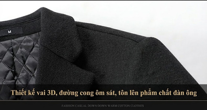 Áo Khoác Dạ Nam Dáng Dài Vừa Vặn Phong Cách Doanh Nhân Màu Đen, Xám, Xanh Navy... chi tiết 14