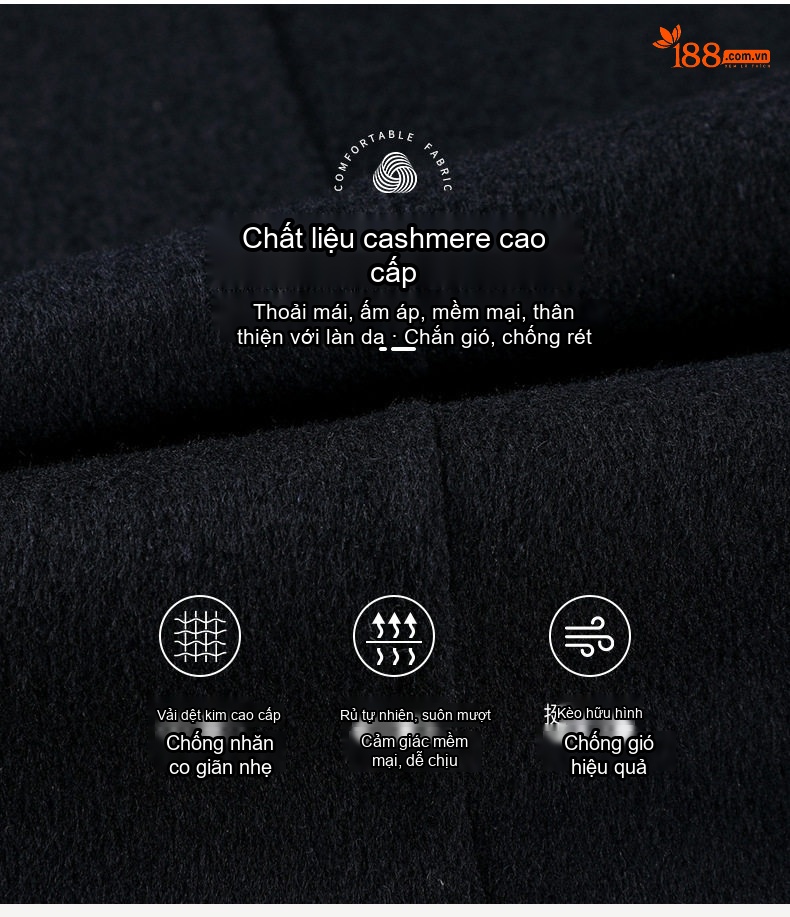 Áo Khoác Dạ Nam Hai Mặt Lông Cừu Áo Phao Lót Lông Vũ Tháo Rời Trung Niên Màu Xám Đậm chi tiết 6