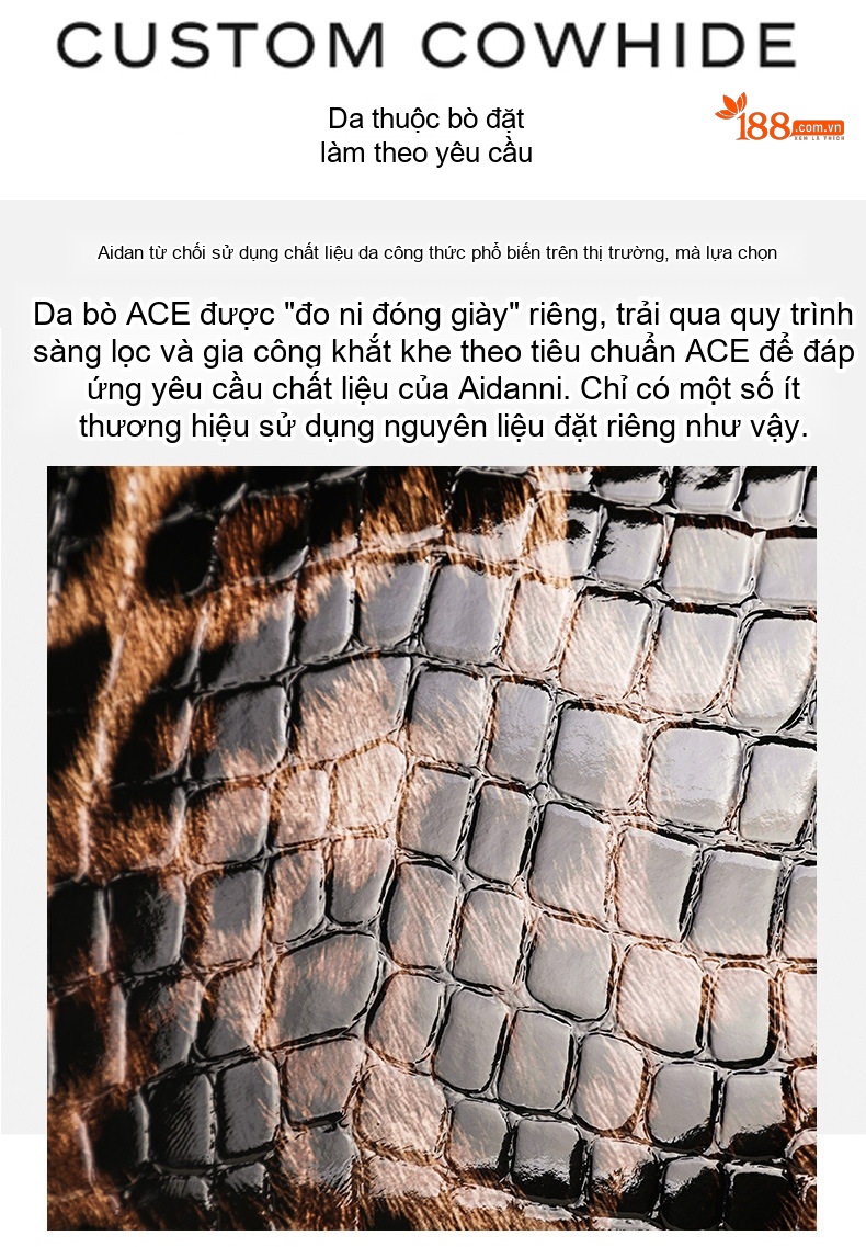 Túi Xách Tay Nữ Da Bò Họa Tiết Da Báo Đeo Vai Đeo Chéo Đa Năng Màu Đen chi tiết 8