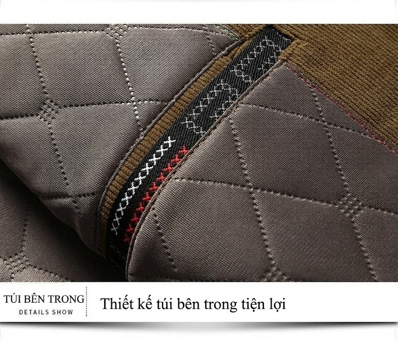 Áo Vest Nam Dáng Ôm Vải Nhung Gân Dày Dặn Hai Nút Phong Cách Lịch Lãm Màu Đen, Nâu chi tiết 21
