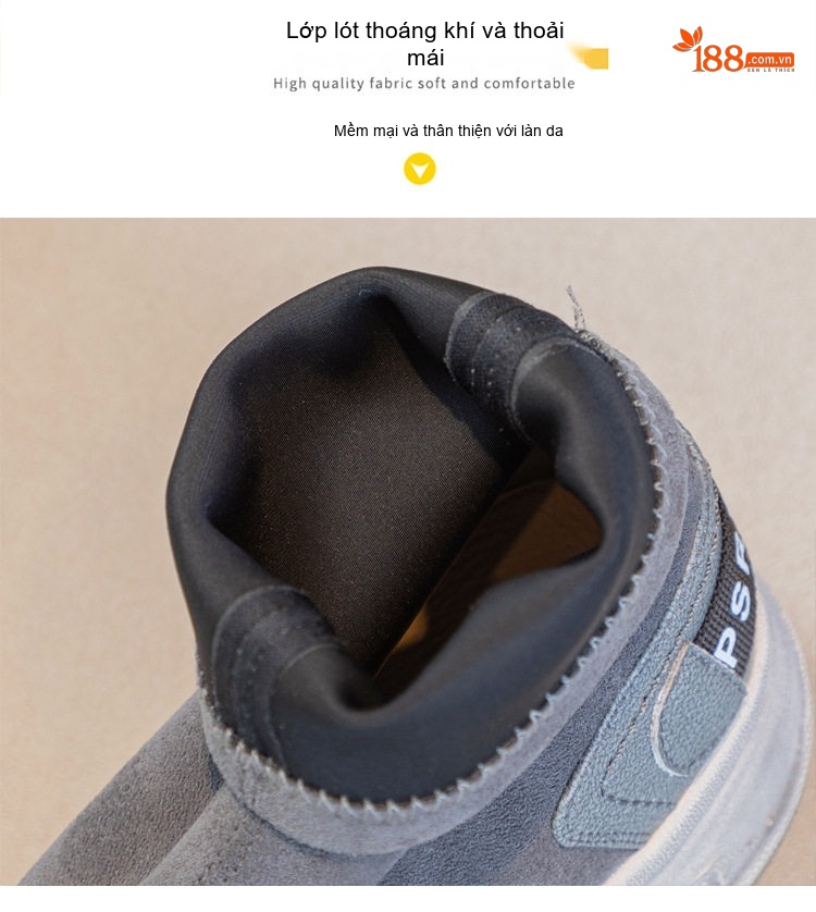 Boot Nữ Cổ Chun Da Mờ Đế Dày Chiều Cao Đế Khoảng 4cm Màu Đen, Xám chi tiết 12