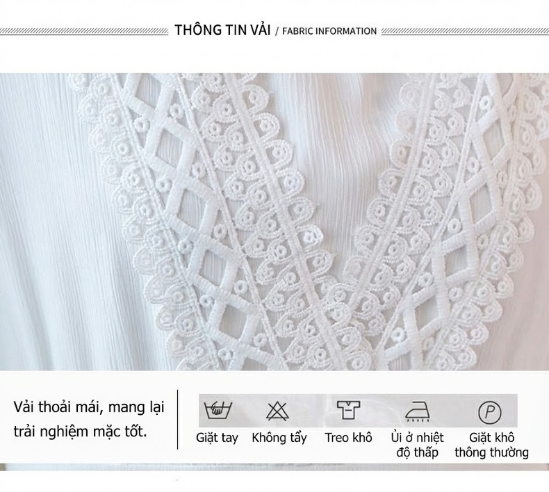 Váy Midi Nữ Xòe Nhẹ Cổ chữ Vuông Tay Lỡ Chất Liệu Voan Thích Hợp Đi Biển Màu Trắng, Xanh, Vàng chi tiết 4
