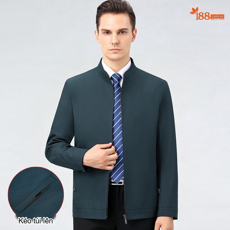 Áo Khoác Bomber Nam Lụa Tằm Tơ Dáng Ôm Chống Nhăn Màu Đen, Xám, Xanh Navy, Đỏ...