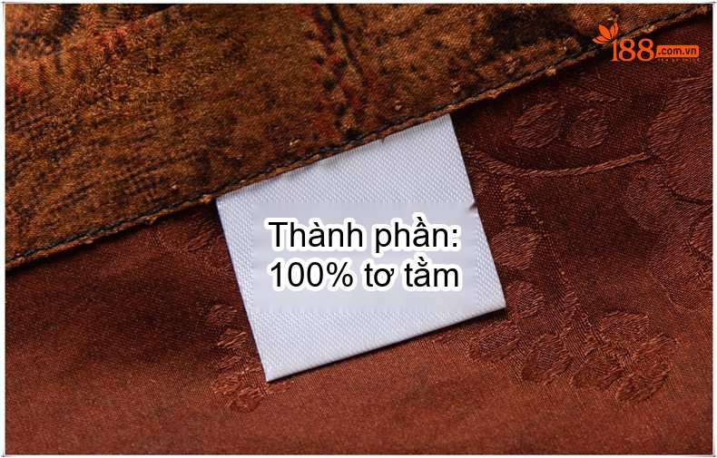 Áo Sơ Mi Nam Tay Ngắn Trung Niên Họa Tiết Vân Gấm Chất Tơ Tằm Sang Trọng Màu Nâu Đất chi tiết 21