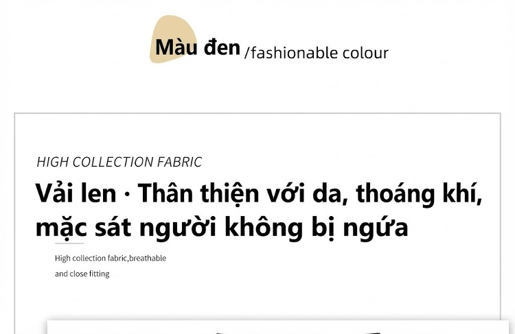 Quần Len Ống Rộng Nữ Dáng Suông Dệt Kim Mềm Mại Màu Trắng, Nâu, Kem, Đen chi tiết 29