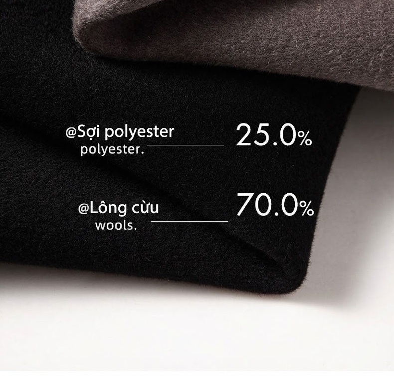 Áo Vest Nam Dáng Ôm Thu Đông Lông Cừu Cao Cấp Lót Lông Ngỗng Tháo Rời Màu Nâu, Đen chi tiết 3