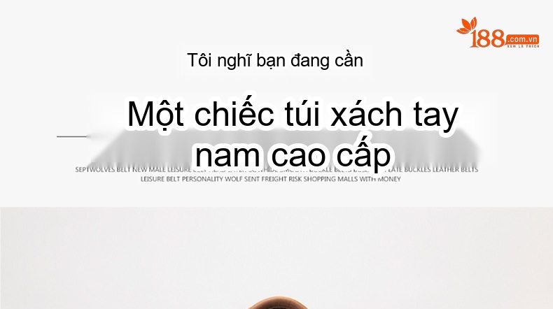 Cặp Công Sở Nam Da Bò Sáp Thủ Công Vintage Đựng Laptop Có Dây Đeo Màu Nâu chi tiết 1