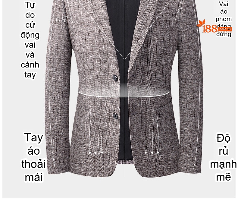 Áo Vest Nam Dệt Kim Lông Cừu Mỏng Dáng Ôm Phong Cách Thu Đông Màu Xám, Nâu chi tiết 5