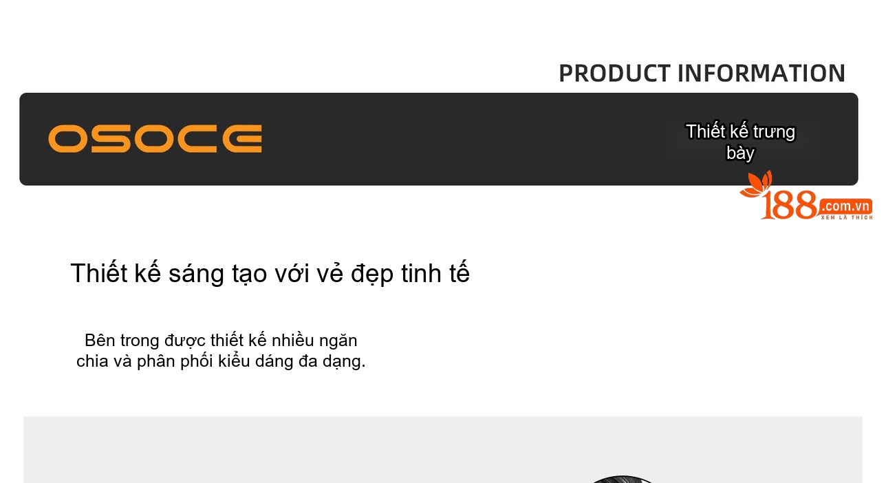 Túi Đeo Chéo Nam OSOOCE Da Thật Phong Cách Thường Nhật Màu Đen chi tiết 3