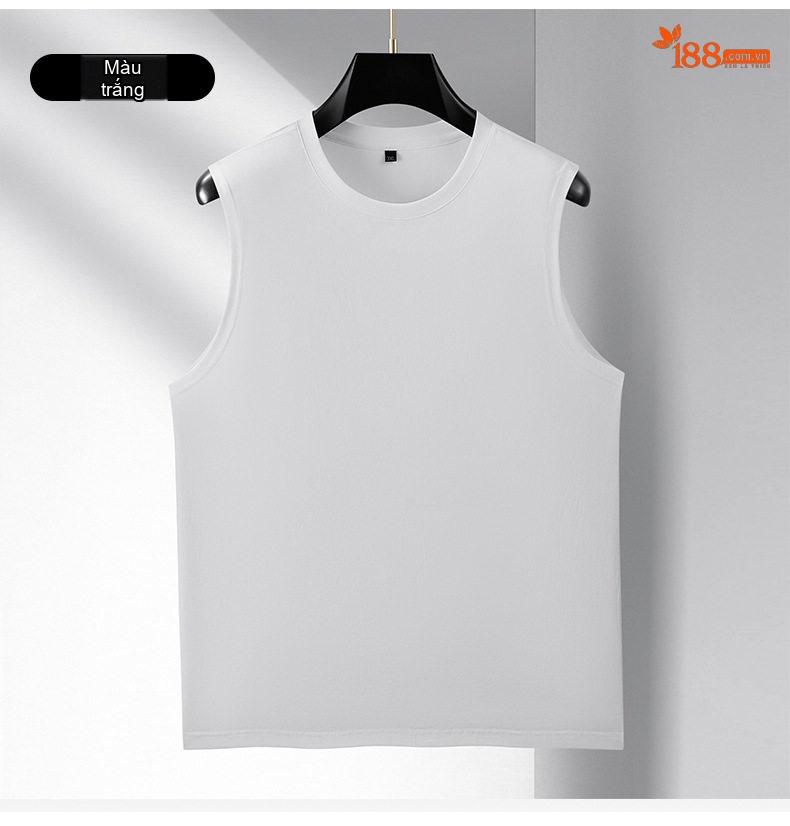Áo Ba Lỗ Nam Cotton Sát Nách Form Rộng Thoáng Mát Màu Đen, Trắng chi tiết 12