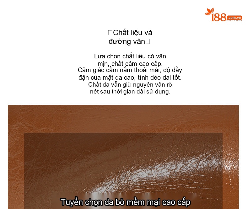 Túi Xách Nữ Da Bò Lớn Đeo Vai Đeo Chéo Dáng Tote Màu Nâu, Trắng chi tiết 11