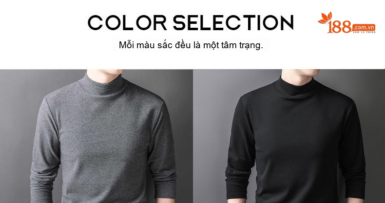 Áo Giữ Nhiệt Nam Cổ Lửng Tay Dài Chất Liệu Nhung Đức Giữ Ấm Màu Đen, Xám, Nâu chi tiết 9