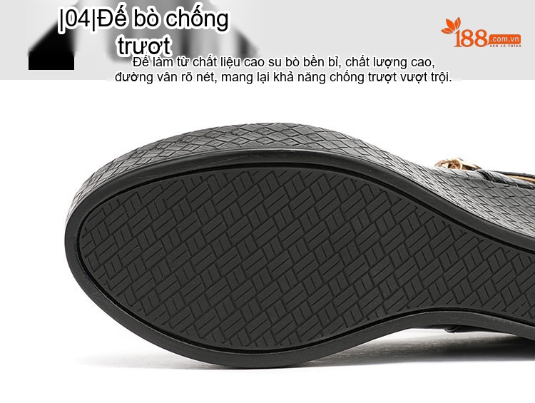 Giày Cao Gót Đế Xuồng Quai Ngang Da Bóng Chiều Cao Đế Khoảng 8cm Màu Đen, Trắng chi tiết 8