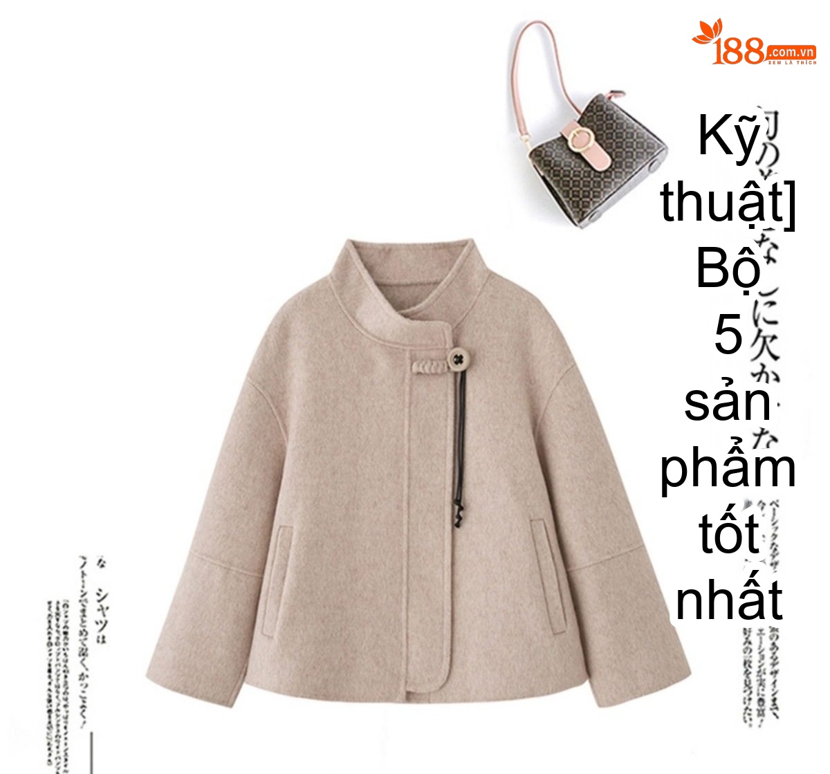 Áo Khoác Nữ Lông Cừu Pha Len Ngắn Tay Phong Cách Hepburn Màu Đen, Đỏ, Nâu, Kem chi tiết 10