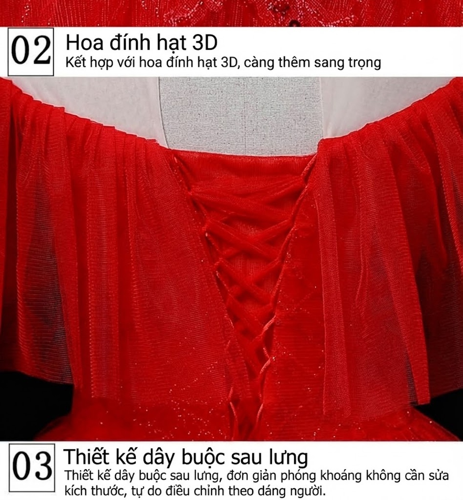 Váy Dạ Hội Nữ Tính Khí Chất Màu Sắc Cầu Vồng Bồng Bềnh Biểu Diễn Thanh Nhạc Nghệ Thuật Cổ Điển chi tiết 20