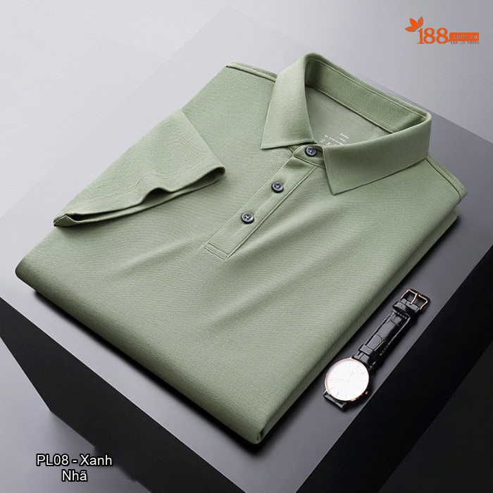 Áo Polo Nam Cotton Pique Cổ Bẻ Ngắn Tay Thoáng Mát Màu Trắng, Đen, Xám, Xanh...