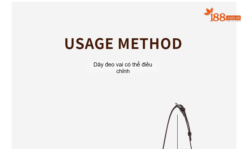 Túi Hobo Nữ Da Bò Thuần Chất Lượng Cao Đeo Vai Đeo Chéo Phong Cách Cổ Điển Màu Nâu chi tiết 7