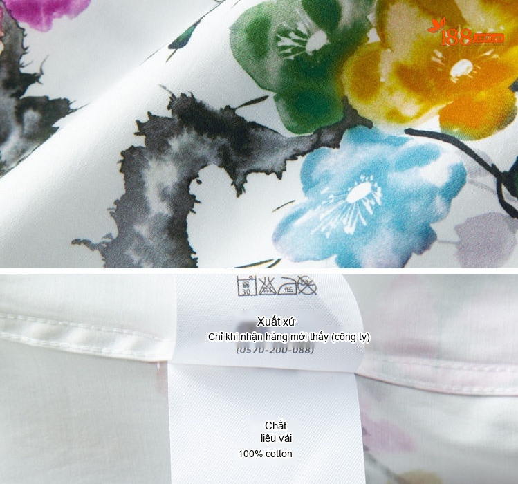 Áo Sơ Mi Nam Cotton In Hoa Văn Phong Cách Trung Quốc Tay Dài Màu Trắng, Vàng, Tím chi tiết 11