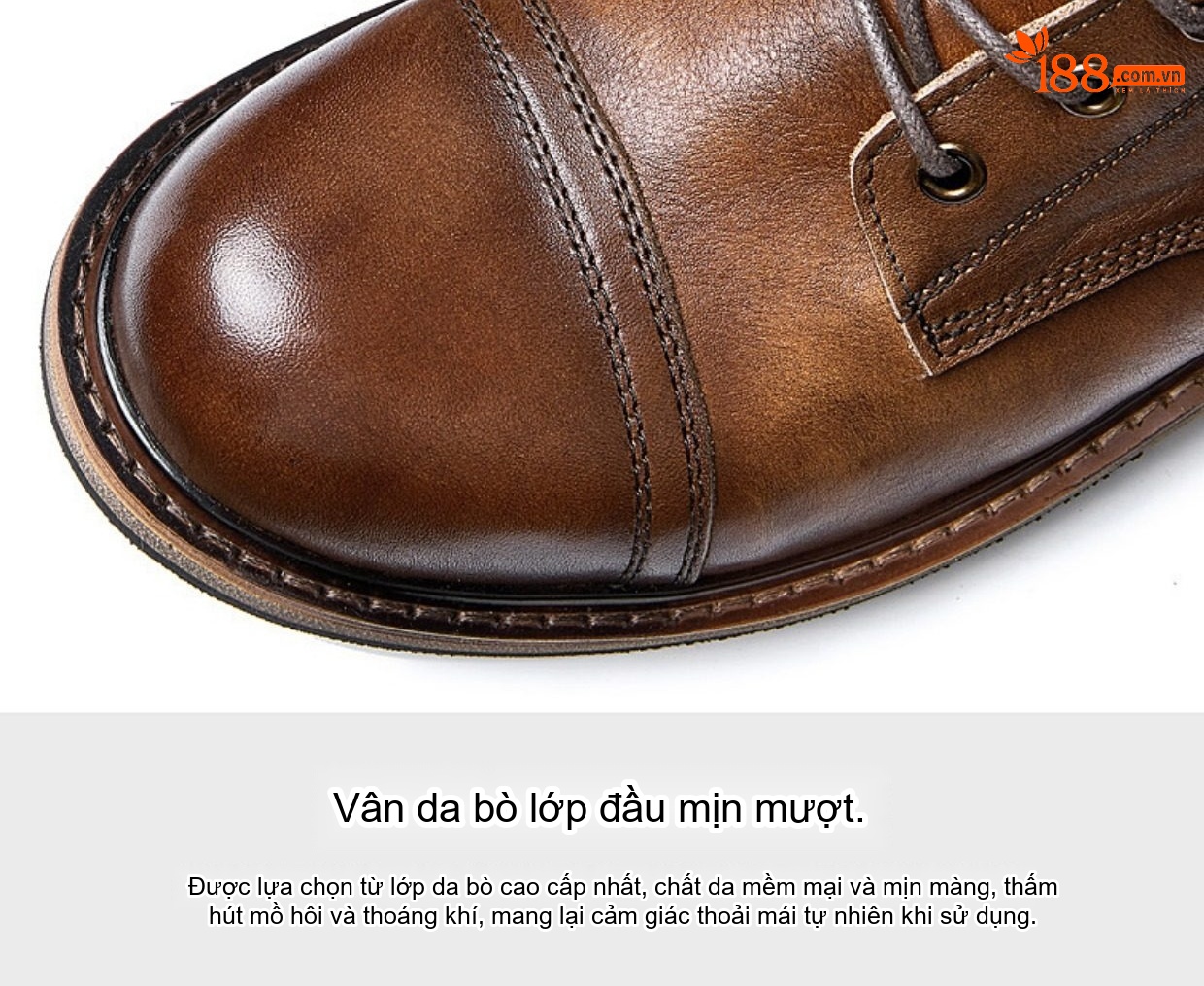Giày Boot Martin Nam Cao Cổ Da Thật Đế Dày Chiều Cao Đế Khoảng 3cm Phong Cách Anh Quốc Màu Nâu, Đen chi tiết 12