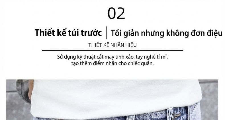 Quần Jean Nam Dáng Slim Fit Ống Lửng Phong Cách Casual Màu Xanh chi tiết 35