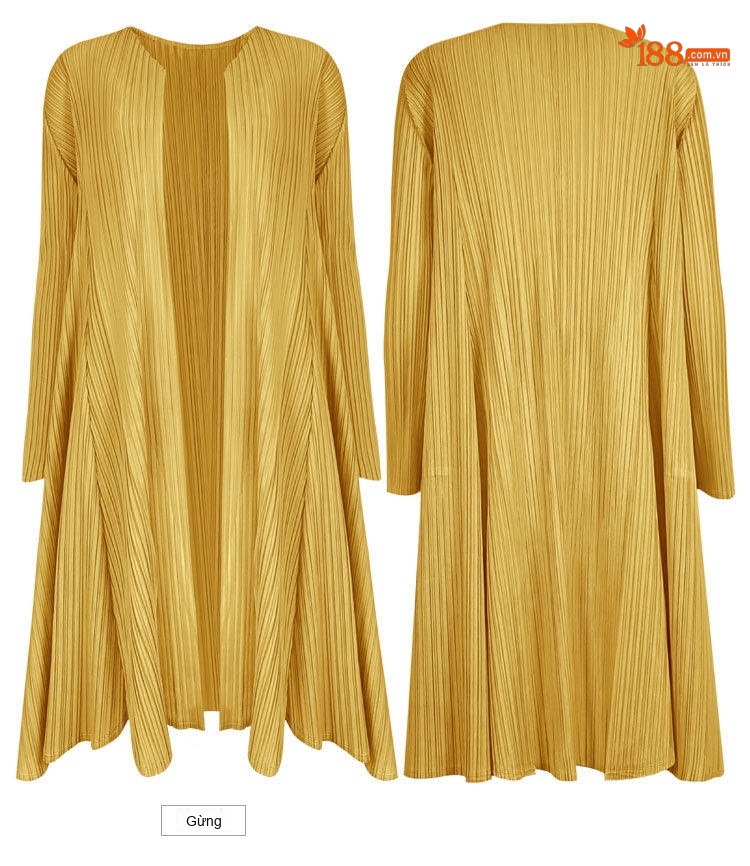 Áo Khoác Cardigan Nữ Dáng Dài Tay Dài Phong Cách Hàn Quốc Thoải Mái Màu Xanh, Vàng, Xám, Đen... chi tiết 24