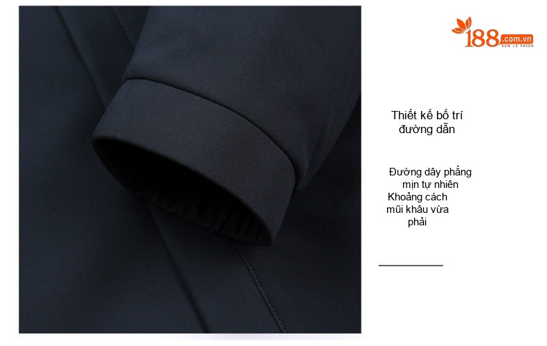 Áo Khoác Parka Nam Dáng Ôm Có Mũ Trùm Đầu Giữ Ấm Lót Lông Màu Đen, Xanh Navy chi tiết 5