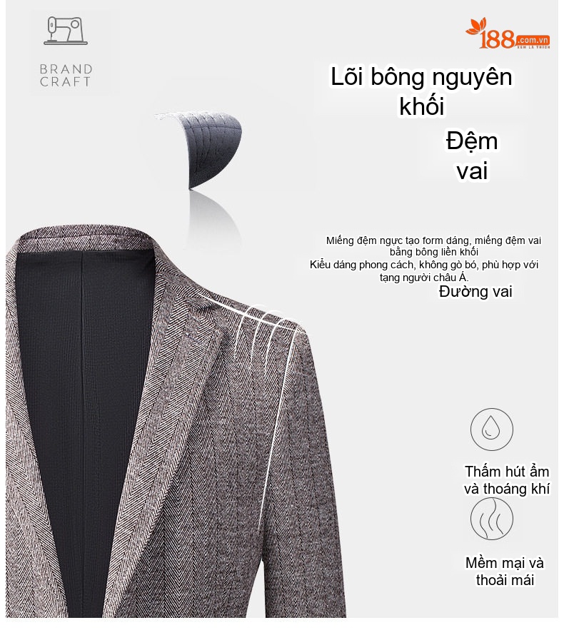 Áo Vest Nam Dệt Kim Lông Cừu Mỏng Dáng Ôm Phong Cách Thu Đông Màu Xám, Nâu chi tiết 9