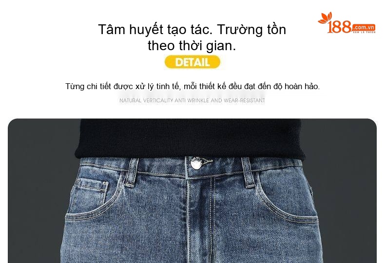 Quần Jean Nam Ống Đứng L莱赛尔 Ôm Vừa Vặn Kiểu Dáng Đơn Giản Màu Xanh, Xám chi tiết 8