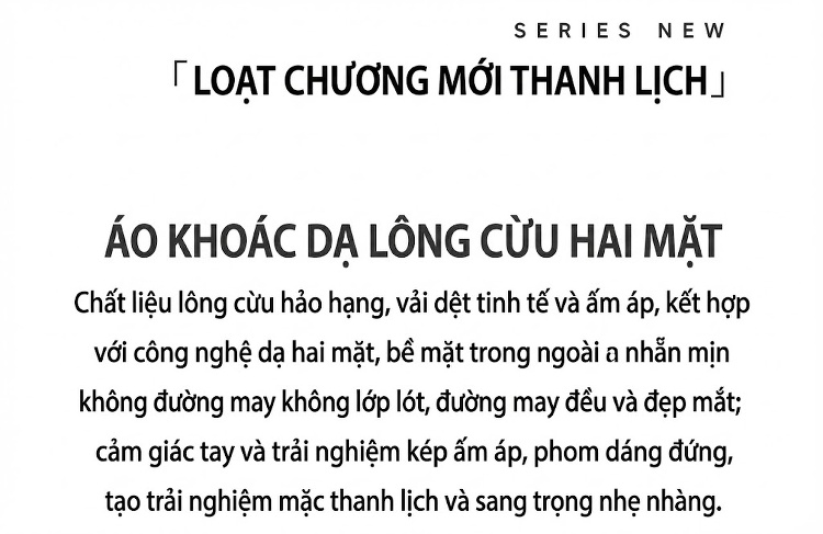 Áo Khoác Dạ Nữ Dáng Vest Hai Mặt Lông Cừu Cashmere Phong Cách Tiểu Thư Màu Đỏ, Xám, Nâu, Kem chi tiết 3