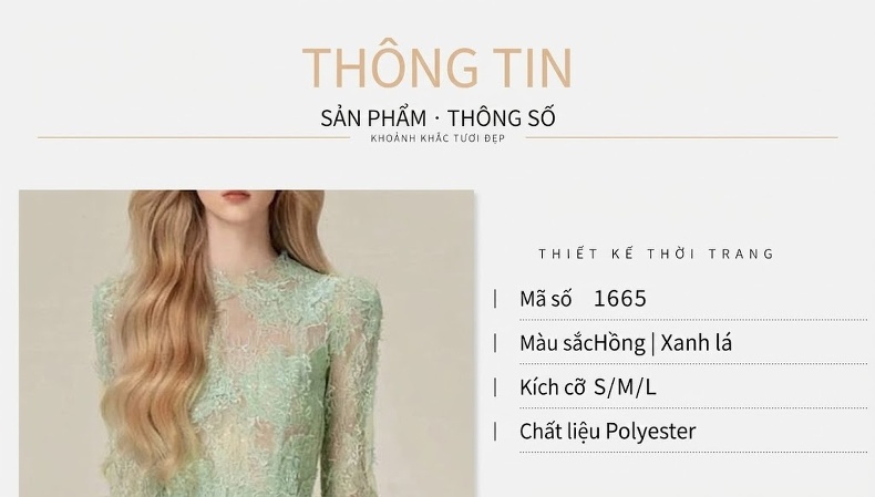 Váy Ngắn Tay Dài Ren Thêu Họa Tiết Xuyên Thấu Màu Xanh Lá, Hồng chi tiết 1