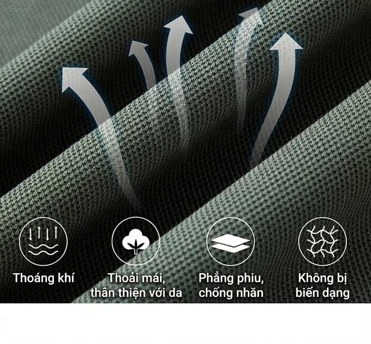 Áo Polo Nam Tay Ngắn Form Rộng In Chữ Phong Cách Casual Màu Đen, Xám, Xanh Rêu... chi tiết 7