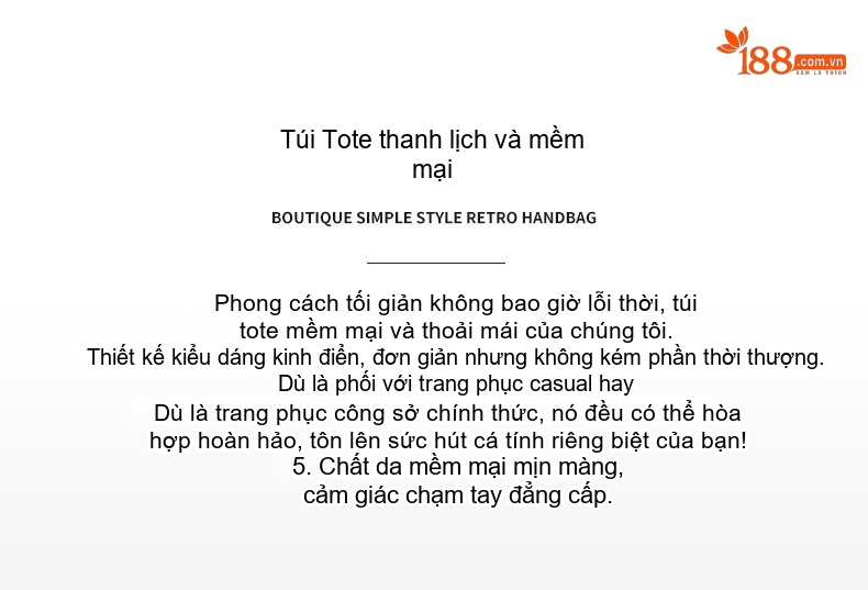 Túi Xách Nữ Da Thật Sức Chứa Lớn Dáng Bucket Đeo Vai Màu Nâu, Trắng, Đen chi tiết 2