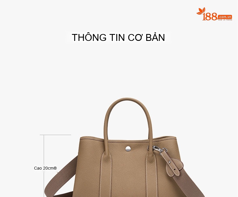 Túi Xách Nữ Da Thật Đeo Vai Túi Tote Túi Lớn Đựng Đồ Túi Xô Màu Nâu, Cam, Đen chi tiết 23
