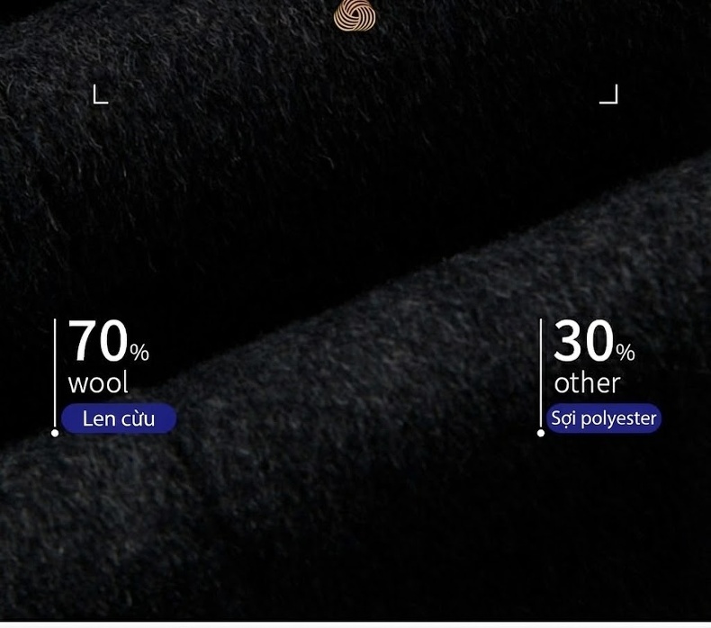 Áo Khoác Dạ Nam Trung Niên Lót Lông Có Thể Tháo Rời Màu Be chi tiết 4