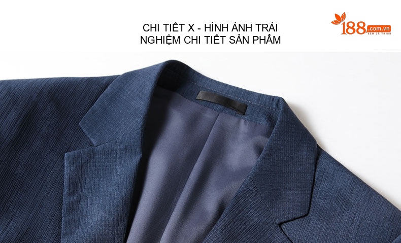 Áo Vest Blazer Nam Mỏng Nhẹ Phong Cách Thanh Lịch Màu Xanh chi tiết 9