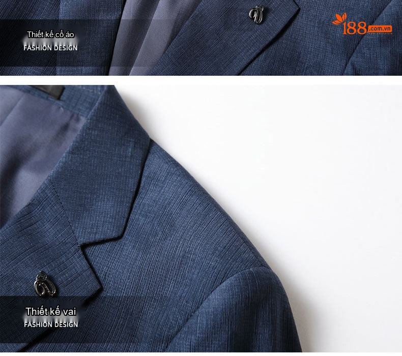 Áo Vest Blazer Nam Mỏng Nhẹ Phong Cách Thanh Lịch Màu Xanh chi tiết 10
