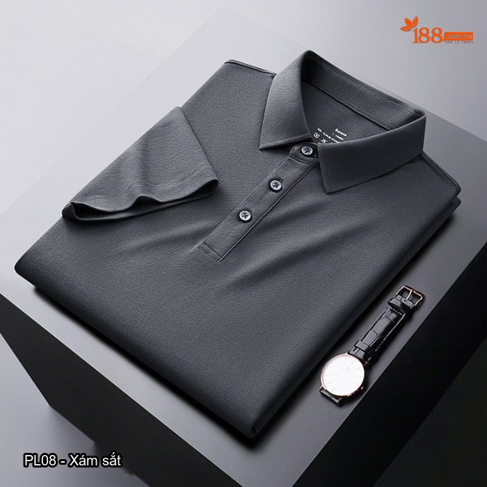 Áo Polo Nam Cotton Pique Cổ Bẻ Ngắn Tay Thoáng Mát Màu Trắng, Đen, Xám, Xanh...