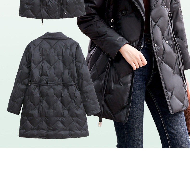 Áo Khoác Phao Nữ Dáng Vest Ôm Dáng Thời Trang Màu Đen, Nâu chi tiết 14