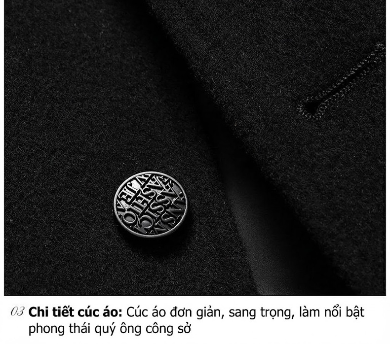 Áo Khoác Nam Dáng Ngắn Hai Mặt Lớp Lót Lông Vũ Tháo Rời Màu Xám, Nâu, Đen chi tiết 22