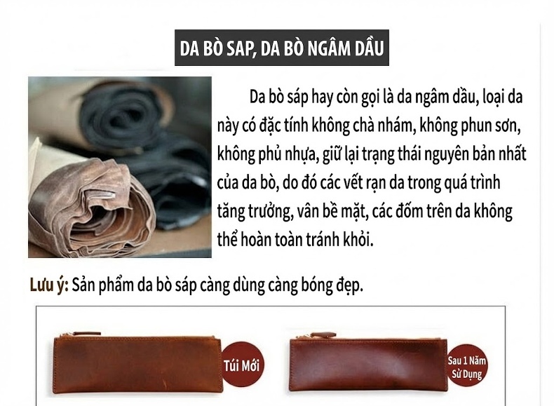 Túi Đeo Chéo Nam Da Bò Sáp Dáng Trống Phong Cách Âu Mỹ chi tiết 1